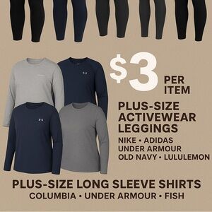 🔥 $3 Plus-Size Activewear Sale!